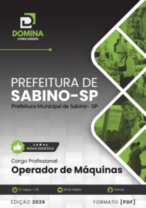 Apostila para Operador de Máquinas – Sabino SP 2026: Formação Profissional Completa