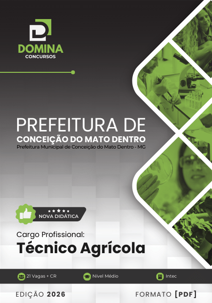 Descubra a Apostila Técnico Agrícola de Conceição do Mato Dentro – MG 2026! Descubra a Apostila Técnico Agrícola de Conceição do Mato Dentro – MG 2026!