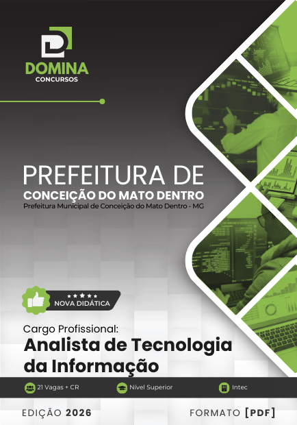Descubra a Apostila de Tecnologia da Informação: Conceição do Mato Dentro MG 2026! Descubra a Apostila de Tecnologia da Informação: Conceição do Mato Dentro MG 2026!