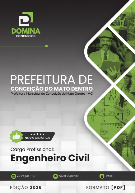 Descubra a Apostila do Engenheiro Civil 2026 em Conceição do Mato Dentro, MG! Descubra a Apostila do Engenheiro Civil 2026 em Conceição do Mato Dentro, MG!
