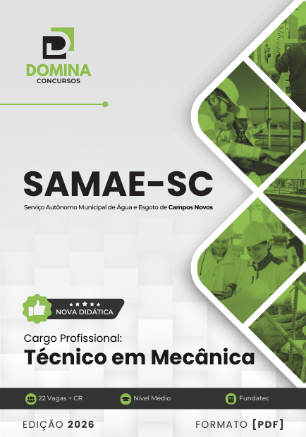 Domine a Mecânica em 2026: Apostila Completa do Técnico SAMAE Campos Novos SC!