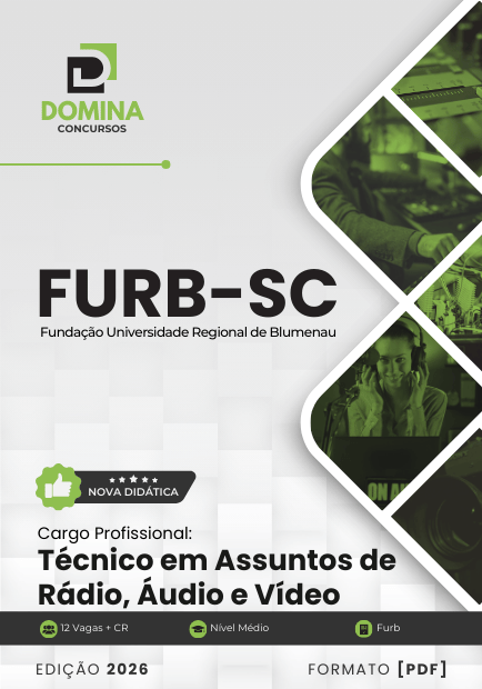 Domine a Técnica: Apostila de Rádio, Áudio e Vídeo FURB SC 2026 para Profissionais!