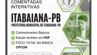 500 Questões Comentadas para Nível Médio – Itabaiana PB 2026 CPCon 500 Questões Comentadas para Nível Médio – Itabaiana PB 2026 CPCon