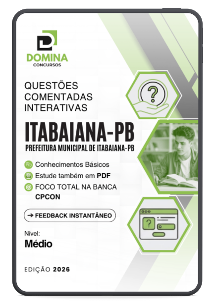 500 Questões Comentadas para Nível Médio – Itabaiana PB 2026 CPCon