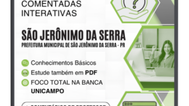 525 Questões Comentadas: São Jerônimo da Serra PR 2026 – Nível Superior Unicampo