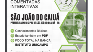 525 Questões Comentadas para o Nível Médio – São João do Caiuá PR 2026 Unicampo