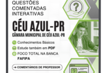 550 Questões Comentadas: Câmara Municipal de Céu Azul PR 2026 – Nível Médio FAFIPA 550 Questões Comentadas: Câmara Municipal de Céu Azul PR 2026 – Nível Médio FAFIPA