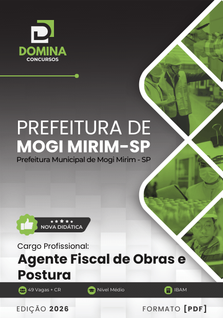 Apostila Completa para Agente Fiscal de Obras e Postura – Mogi Mirim SP 2026