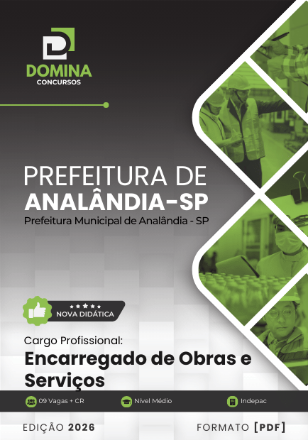 Apostila Profissional: Encarregado de Obras e Serviços em Analândia/SP – 2026