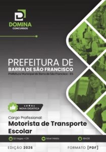 Apostila Profissional para Motoristas de Transporte Escolar – Barra de São Francisco ES 2026