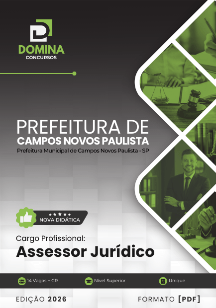 Apostila de Formação para Assessores Jurídicos em Campos Novos, Paulista – SP 2026