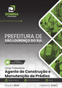Apostila para Agente de Construção e Manutenção – São Lourenço do Sul RS 2026