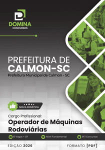 Domine a Operação de Máquinas Rodoviárias: Apostila Calmon SC 2026 Te Espera!