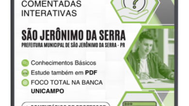 Guia Completo: 525 Questões Comentadas São Jerônimo da Serra PR 2026 – Nível Médio