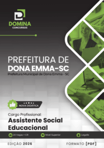 “Transforme sua carreira: Apostila Assistente Social Educacional – Dona Emma SC 2026!”