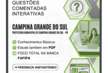 1000 Questões Comentadas Interativas para Concursos da Prefeitura de Campina Grande Sul PR