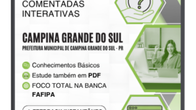1000 Questões Comentadas Interativas para Concursos da Prefeitura de Campina Grande Sul PR