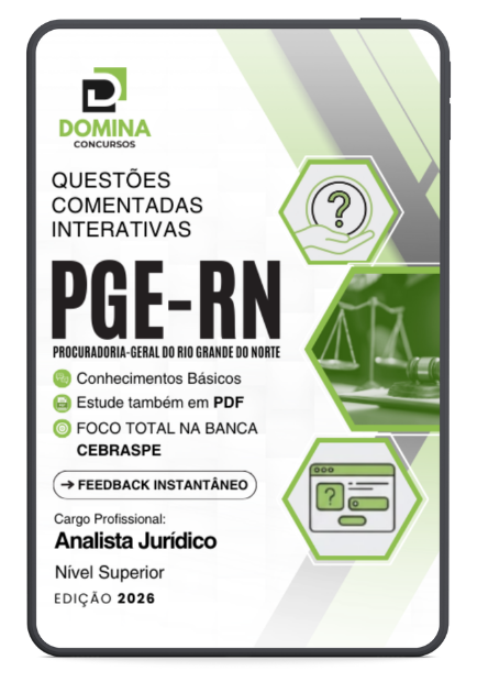 1000 Questões Comentadas para PGE RN 2026: Analista Jurídico – Cebraspe