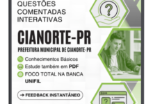 600 Questões Comentadas Interativas para QCI da Prefeitura de Cianorte – PR