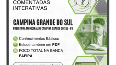 800 Questões Comentadas Interativas para Concursos da Prefeitura de Campina Grande Sul PR