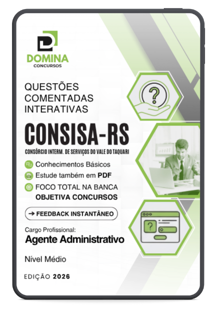 850 Questões Comentadas para Agente Administrativo – CONSISA RS 2026: Guia Completo 850 Questões Comentadas para Agente Administrativo – CONSISA RS 2026: Guia Completo