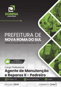 Apostila Profissional de Agente de Manutenção: Pedreiro – Nova Roma do Sul RS 2026