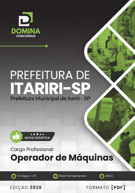 Apostila Profissional de Operador de Máquinas – Itariri SP 2026: Guia Completo