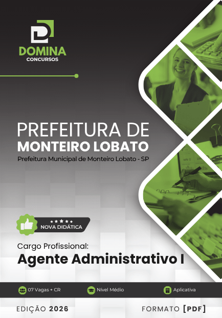 Apostila Profissional para Agente Administrativo – Monteiro Lobato SP 2026