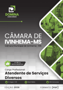 Apostila Profissional para Atendente de Serviços Diversos – Câmara Ivinhema MS 2026