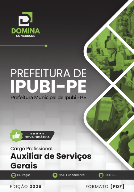 Apostila Profissional para Auxiliar de Serviços Gerais – Ipubi PE 2026