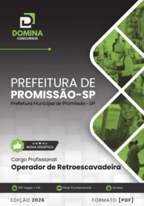 Apostila Profissional para Operador de Retroescavadeira – Promissão SP 2026