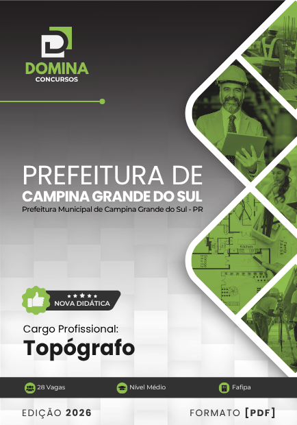 Apostila de Topografia 2026: Campina Grande do Sul, PR – Estudo Completo Apostila de Topografia 2026: Campina Grande do Sul, PR – Estudo Completo