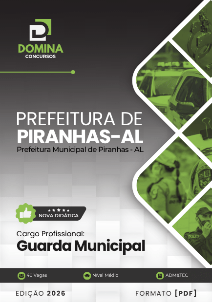 Apostila para Concurso da Guarda Municipal de Piranhas-AL 2026