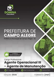 Conquiste sua carreira: Apostila Agente de Manutenção Campo Alegre SC 2026!