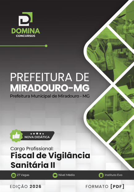 Descubra as Novidades da Apostila Fiscal de Vigilância Sanitária Miradouro MG 2026! Descubra as Novidades da Apostila Fiscal de Vigilância Sanitária Miradouro MG 2026!
