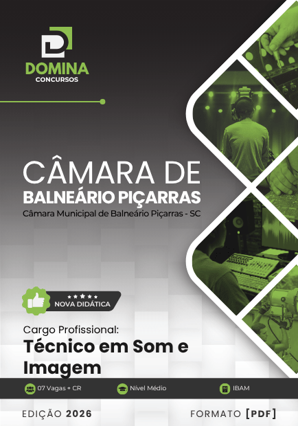 Domine a Arte do Som e Imagem: Apostila 2026 – Câmara de Balneário Piçarras SC!