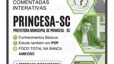 Domine o AMEOSC 2026: 500 Questões Comentadas da Princesa SC para Nível Médio!