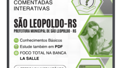 1000 Questões Comentadas Interativas para Nível Médio – Prefeitura de São Leopoldo/RS