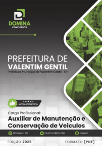 Apostila Profissional para Auxiliar de Manutenção de Veículos – Valentim Gentil SP 2026