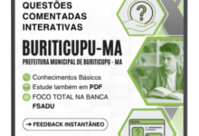 Guia Completo: 1000 Questões Comentadas Interativas para Nível Médio – Prefeitura de Buriticupu MA