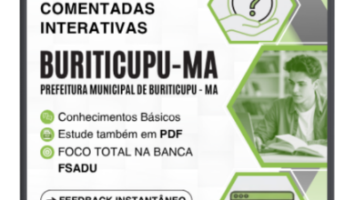 Guia Completo: 1000 Questões Comentadas Interativas para Nível Médio – Prefeitura de Buriticupu MA