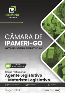 Apostila do Agente Legislativo e Motorista – Câmara Municipal de Ipameri, GO 2026