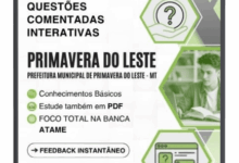500 Questões Comentadas para Nível Médio – Primavera do Leste, MT