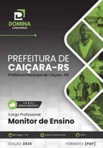 Apostila do Monitor de Ensino – Caiçara, RS: Diretrizes e Conteúdo 2026