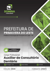 Apostila para Auxiliar de Consultório Dentário em Primavera do Leste – MT 2026