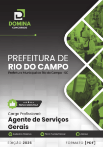 Transforme sua Carreira: Apostila Agente de Serviços Gerais Rio do Campo SC 2026