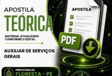 Apostila Profissional: Auxiliar de Serviços Gerais – Floresta PE 2026 Apostila Profissional: Auxiliar de Serviços Gerais – Floresta PE 2026
