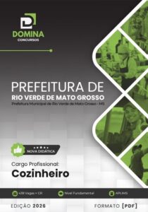 Apostila Profissional para Cozinheiro em Rio Verde de Mato Grosso – MS 2026