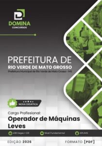 Apostila para Operador de Máquinas Leves – Rio Verde de Mato Grosso/MS 2026