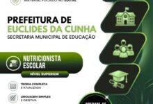 Transformando Vidas: Apostila Nutricionista Escolar de Euclides da Cunha, BA Transformando Vidas: Apostila Nutricionista Escolar de Euclides da Cunha, BA